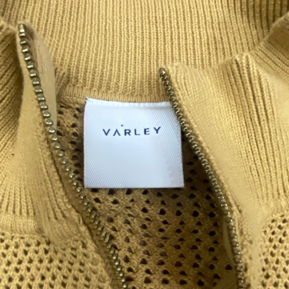 VARLEY Calva Knit Half Zip Sweater Prairie Sand Size Large - Picture 2 of 11